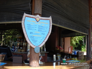 Pool Bar menu